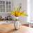Vase Pottery and Terracotta Coastal Rope-Wrapped Detail 18-Inch White Decorative Accent for Home Office Bedroom Living Room Display.