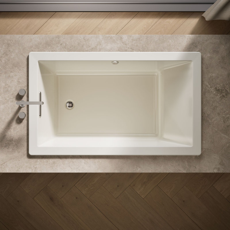 Baignoire tourbillon encastrée en acrylique avec chauffe-eau 60 po x 36 po, Dune