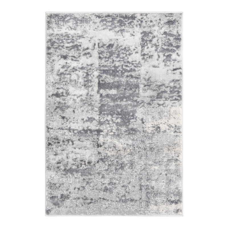 Tapis gris / ivoire Glenn, Rectangle 2 pi x 3 pi