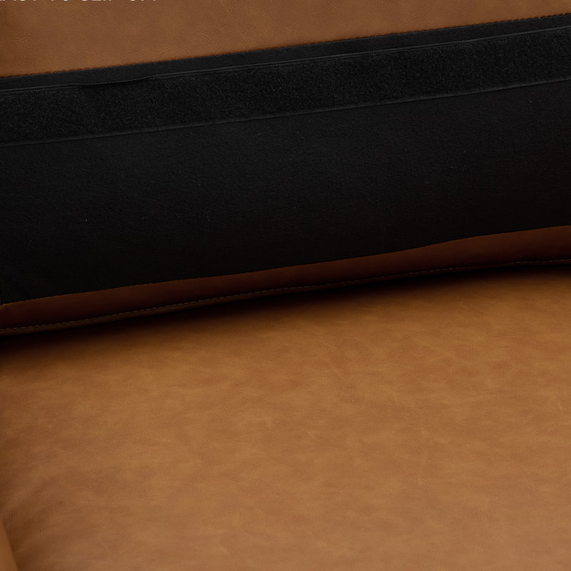 Carmen 2-Piece Upholstered Square Arm Sofa Set, 2 Pieces: Sofa, Loveseat, Brown