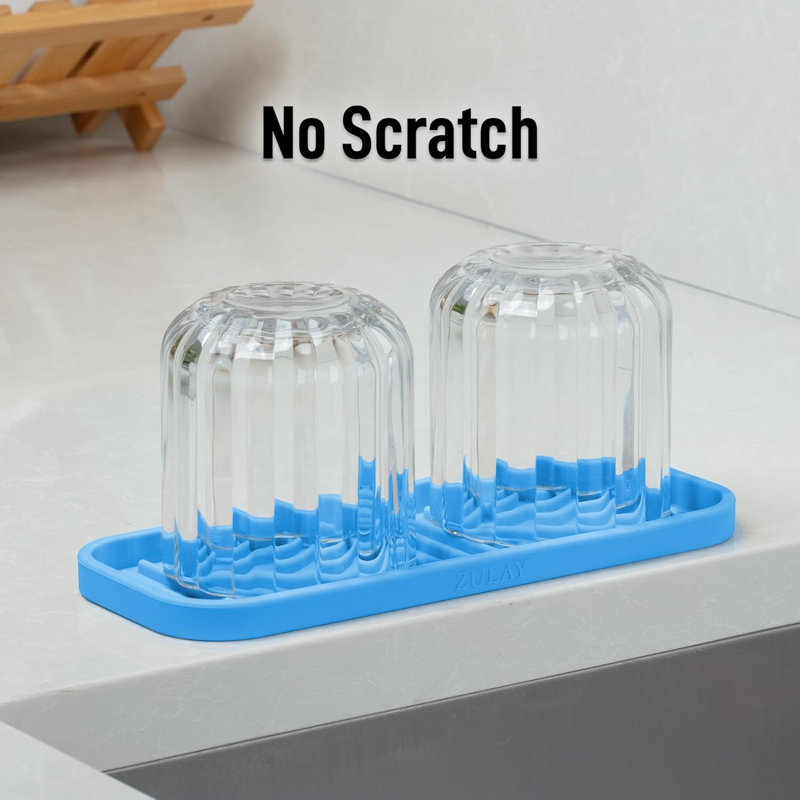 Porte-éponge en silicone pour cuisine Zulay, Bleu