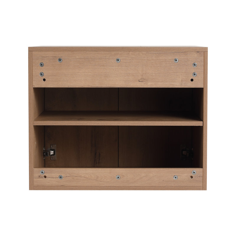 Meuble-lavabo double mural 72 po avec plateau en résine et rangement mural pour salle de bain 24 po Vowar