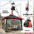 13 Ft. W x 13 Ft. D Outdoor Gazebo for Backyard & Patio Lawn with Netting (Red&Gray)-108466737-125996319