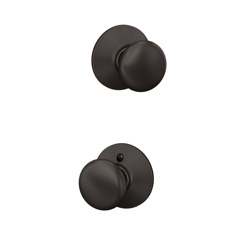 Plymouth Passage (Hall & Closet) Round Knob, Aged Bronze