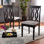 45.47cm H Polyester Blend Upholstered Slat Back Side Chair