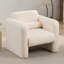 Chaise d'appoint moderne rembourrée en sherpa rembourré doux pour le salon et le bureau-2143645748