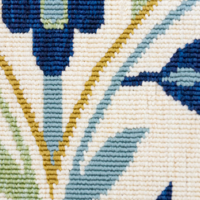 Tapis bleu Pellegrino, Rectangle 6 pi 7 po x 8 pi 4 po