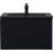 Moore 29.5"  integrated black Bathroom Sink with overflow