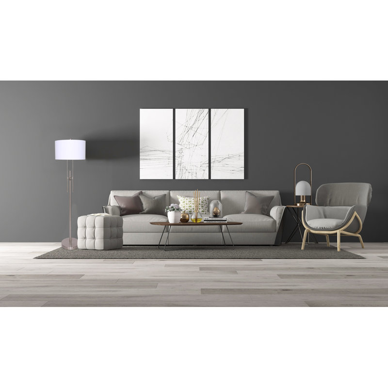 Lampe sur pied 62 po Dicapua, Argent