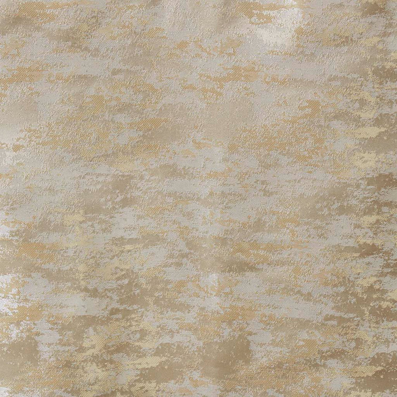 Jacquard Lined Total Blackout Rod Pocket/Back Tab Curtain Panel(Only 1 Pc Panel), Gold, 50" W x 108" L