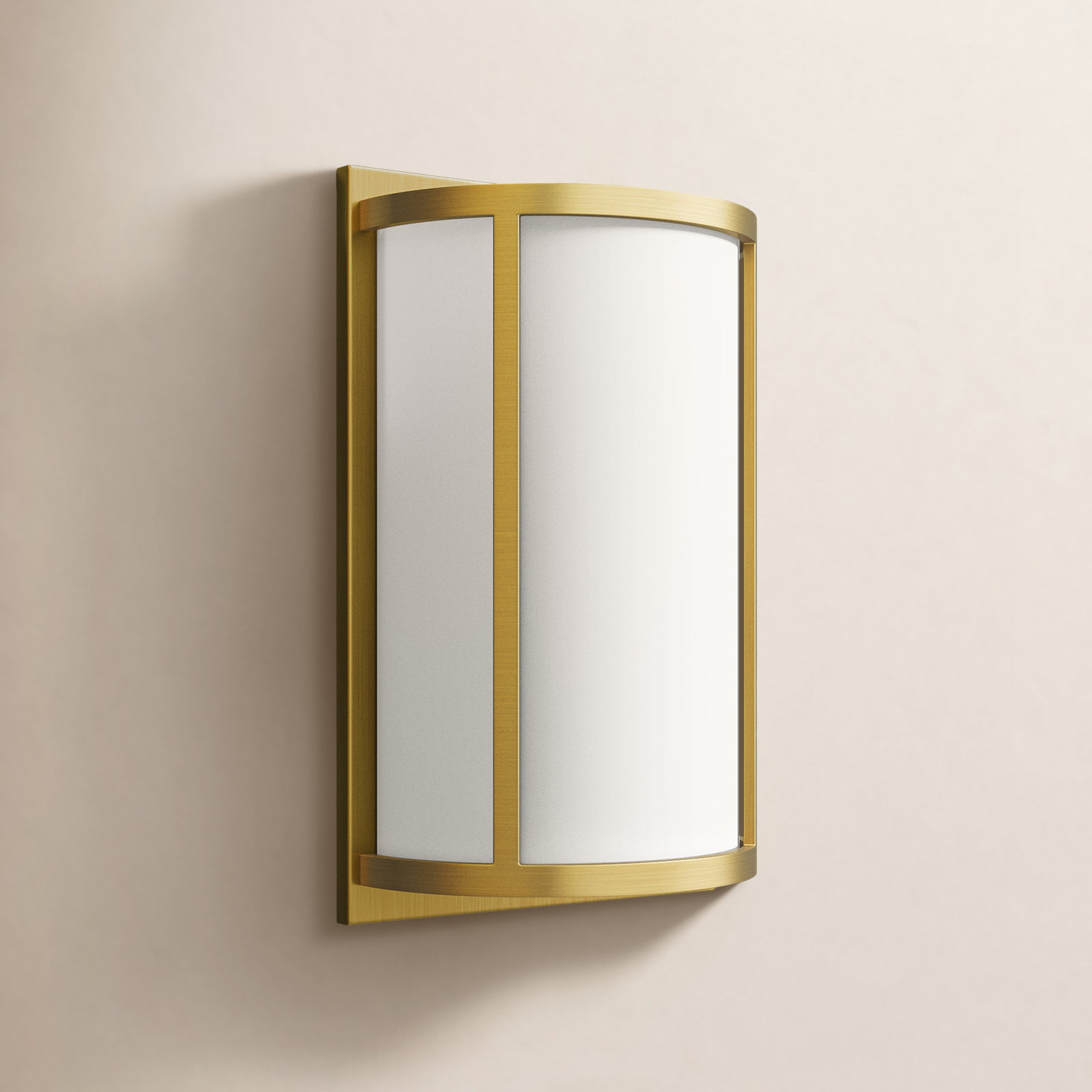 2 Light Glass Dimmable Flush Mounted Sconce, Brushed Bronze