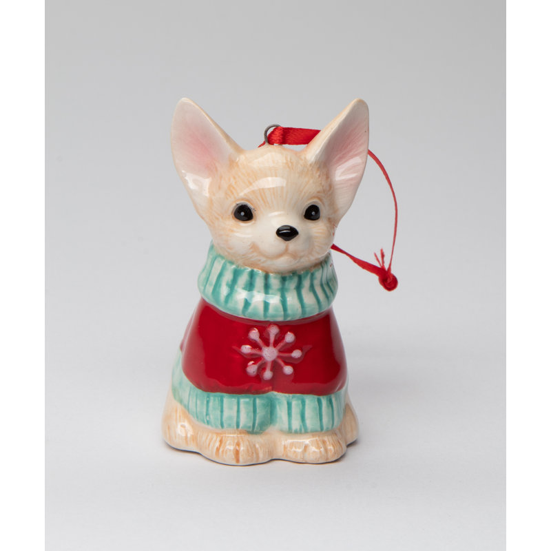 3'' Handmade Ceramic Hanging Figurine Ornament