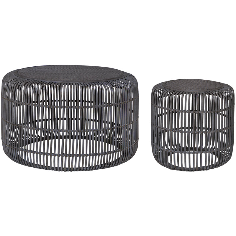 Ensemble de tables basses 2 pièces Anoka, Gris