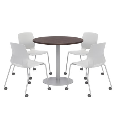 36" L Round Breakroom Table and Chair Set