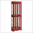 Lighted Glass Curio Display Cabinet With Adjustable Shelves, Perfect For Showcasing Collectibles And Wine Bottles.