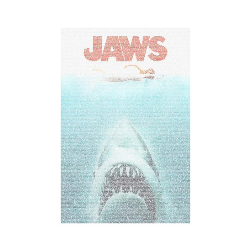 Jaws 1 Piece Wall Art on Canvas, 20.32 cm H x 30.48 cm W, Wrapped Canvas
