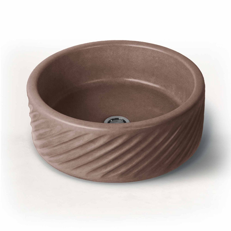 Newterra 14 in. L Bathroom Sink, Clay