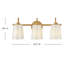 Lark Honey Bathroom Vanity Light