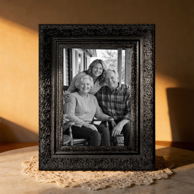 Cadre photo douillet 3 pièces 8 "x 10" noir pour cadeaux des Fêtes