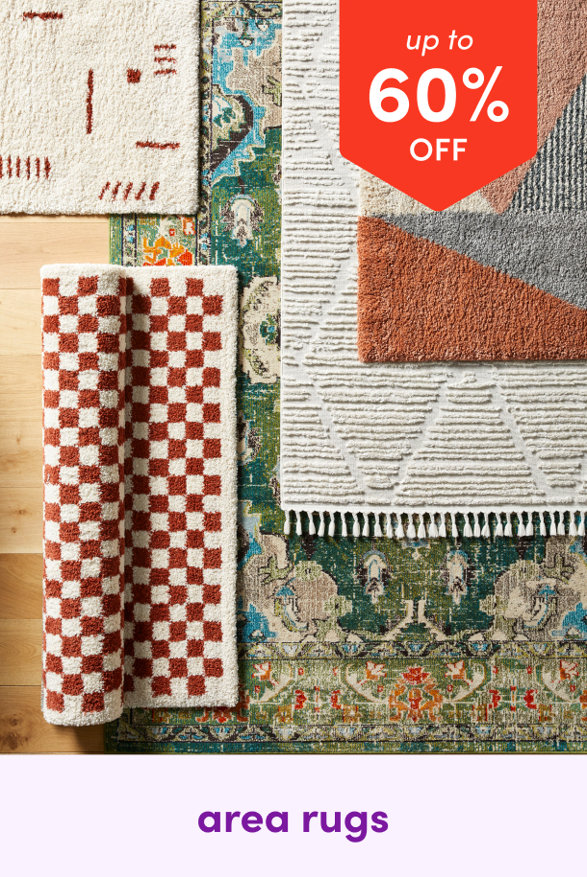 Area rugs: up to 60% OFF