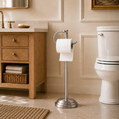 Minimalist Freestanding Toilet Paper Holder