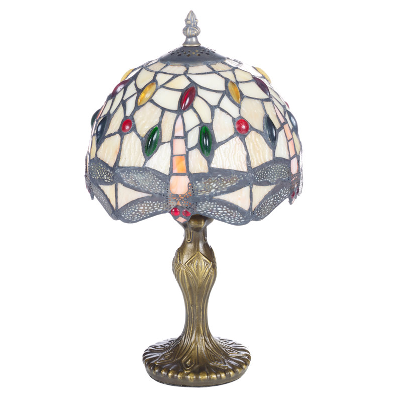 Vermillion Resin Table Lamp