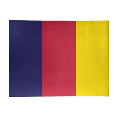 Tapis à rayures bleu marine/rouge/rouge/jaune St Louis