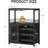 Wine Bar Cabinet with LED Lights - 12+ Bottle Capacity 9 Glass Holders 3-Tier Storage Rustproof MDF Wine Cabinet for Home Kitchen Bar Remote Control Adjustable Shelves