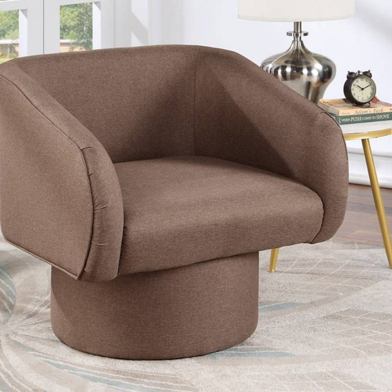 Chaise d'appoint rembourrée Classic, Café clair