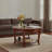 Round Coffee Table with Lower Shelf, 30 inch Wood Accent Table with Open Storage for Living Room, Bedroom, Apartment-148500951