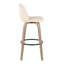 Tabourets de bar 30 po à hauteur fixe Thea avec pieds en bois cintré et repose-pieds rond Thea-103457375-103457378-103457382