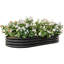 Lit de jardin surélevé en métal noir, 89,27 po x 44,65 po x 11,39 po, pour plantes et fleurs, structure, lit d'équilibre des sols en noir, légumes, drainage à base ouverte-1761053776-1761053791