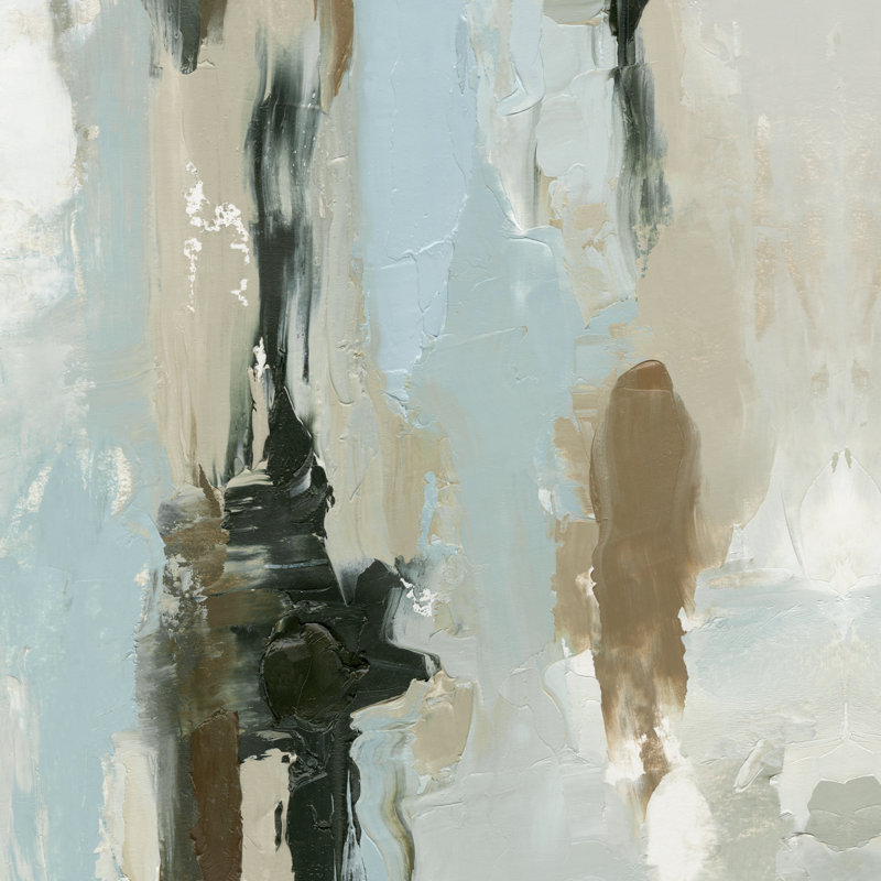Peinture sur toile tendue «Neutral Hillside I» par Emma Caroline, H 30 po x l 30 po
