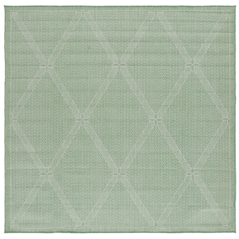 Jaycub Performance Machine Washable Geometric Indoor/Outdoor Area Rug, Square 6'7"