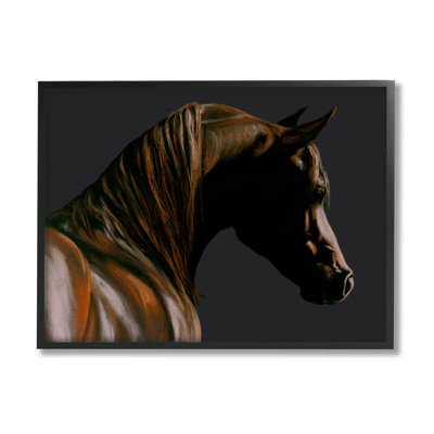 Toile brune Stupell Industries, art mural par Spirit Horse