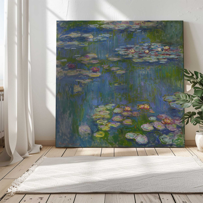 Réflexions de jardin d'eau, Toile tendue, Ne s’applique pas, H 12 po x l 12 po