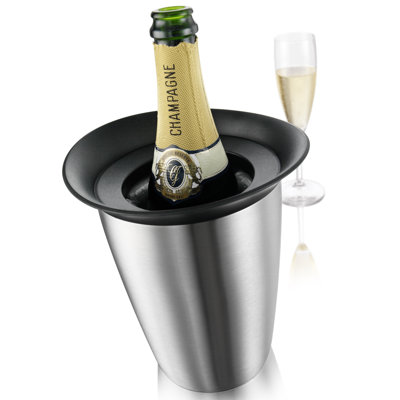 Élégant seau à champagne en acier inoxydable
