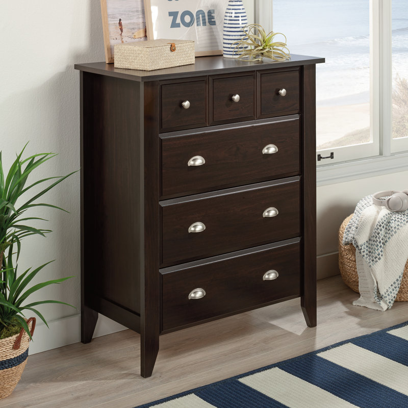 Commode à quatre tiroirs Deundray, Bois jamocha