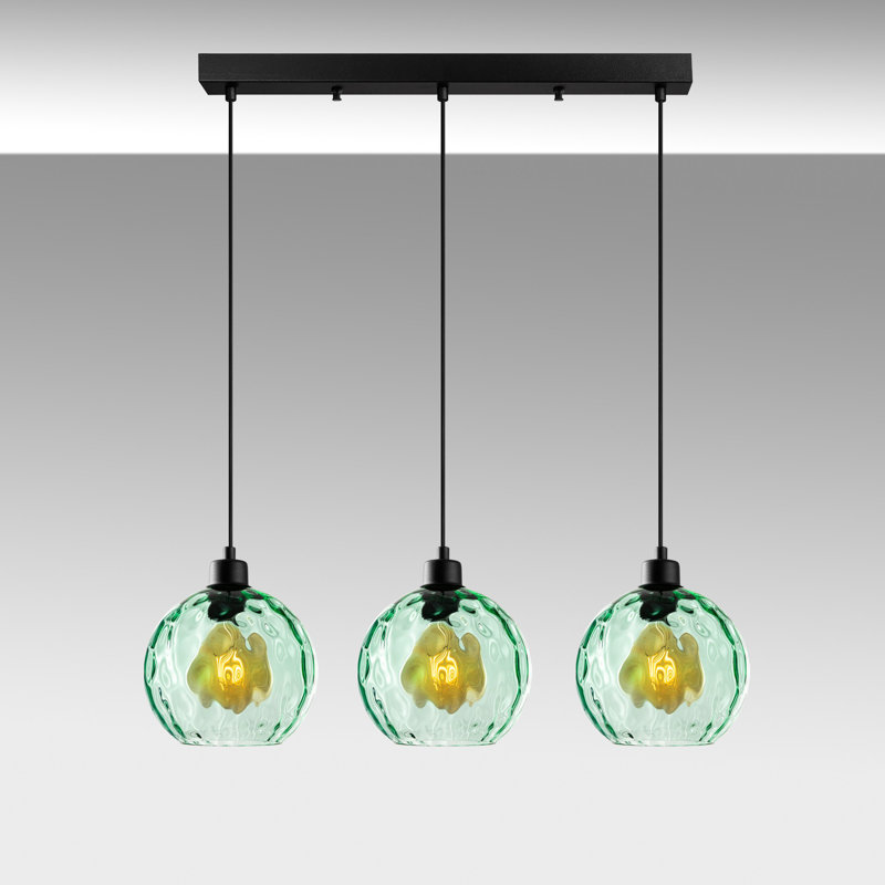 Sheen Chandelier, Black, Green