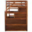 Twintwin Bunk Bed With Walnut Frame And Trundle For Extra Storage Functional In