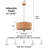 5-light Rattan Shade Pendant Light