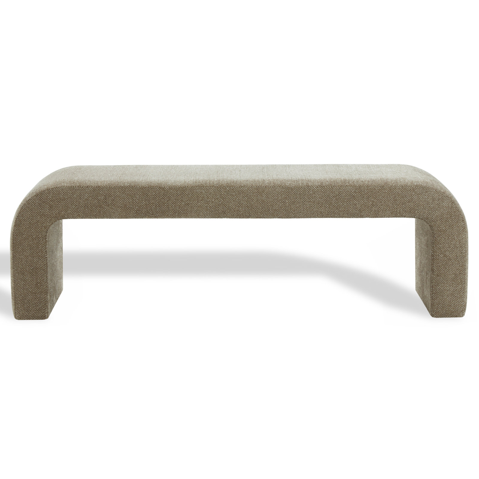 Daine 62" Upholstered Bench, Brown Chenille