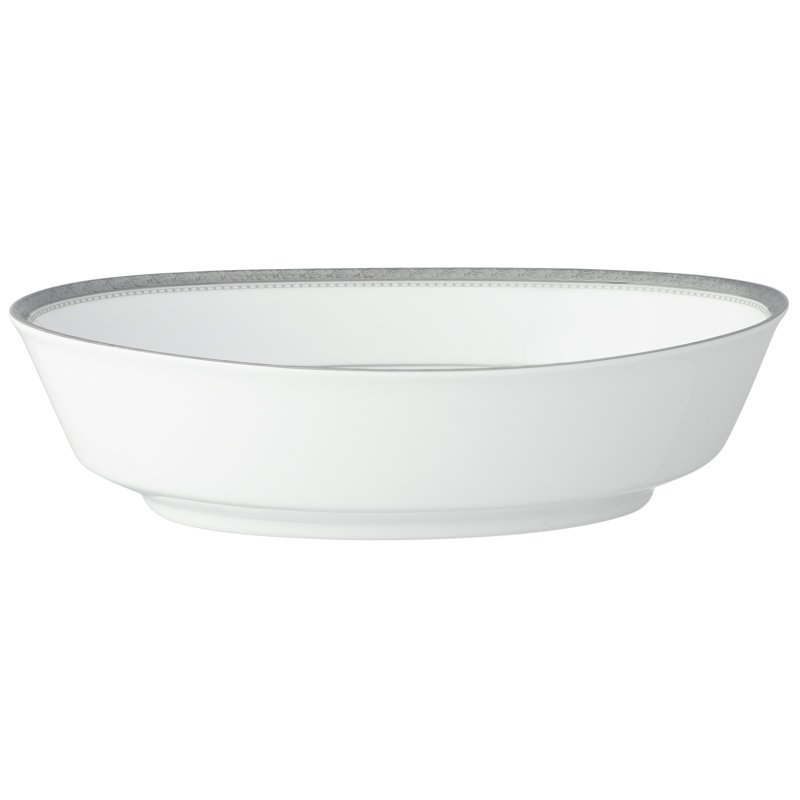 Bol à légumes Noritake Charlotta, 9 3/4 po, 32 oz, Blanc / gris