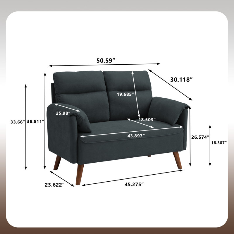 Ensemble de salon 2 pièces Landrau, Rembourrage en mousse Charocal