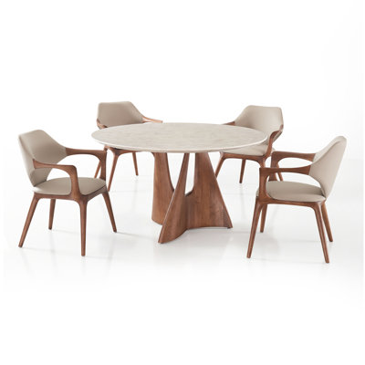 Premier Sintered Stone Top 5-Piece Dining Table Set
