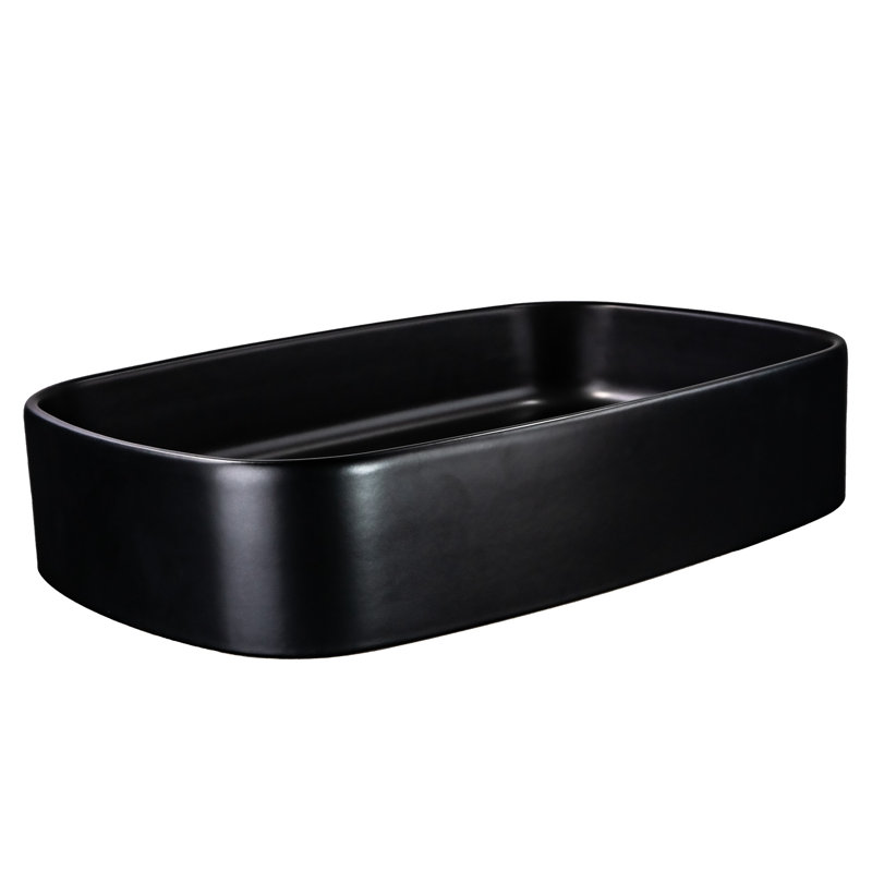 Regatta 24'' L Bathroom Sink, Matte Black