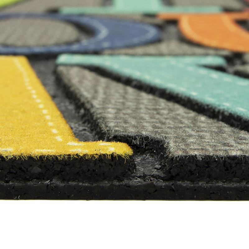 Tapis d'extérieur antidérapant en caoutchouc recyclé Blythe