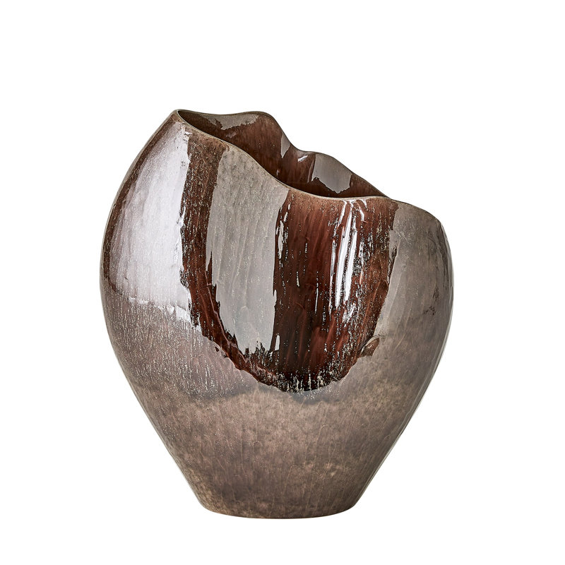 Horn Handmade Ceramic Table Vase, 15.5" H x 13.5" W x 7.25" D