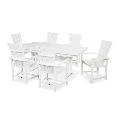 Ensemble repas de style campagnard 7 pièces POLYWOOD Quattro
