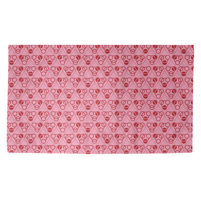 Tapis rose/rose foncé fait main